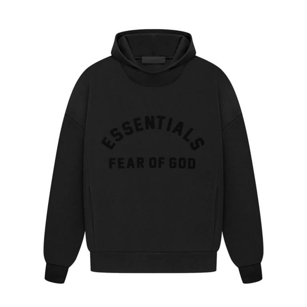 Essential Fear Of God hoodie size XXL jet black